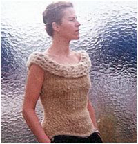 Sweater made with fur from a happy living brushed seal